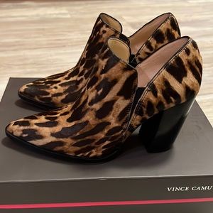 Vince Camuto Cintella Natural Leopard Bootie Size 6.5